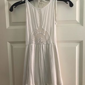 White Crochet Romper